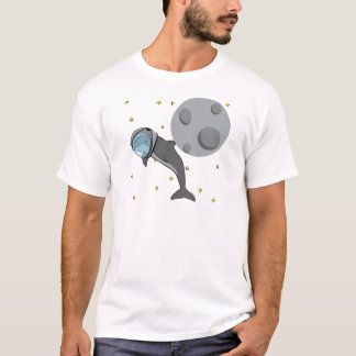 宇宙飛行士のイルカ Tシャツ