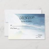 宇宙飛行士のウェディングケーキに立つ 出欠カード (裏面)