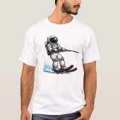 宇宙飛行士のウォータースキー Tシャツ (正面)