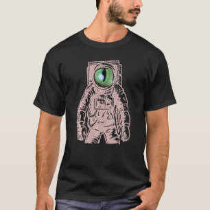 宇宙飛行士のエイリアンの目 Tシャツ