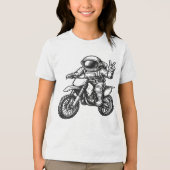 宇宙飛行士のオフロードバイク トライブレンドTシャツ (正面)