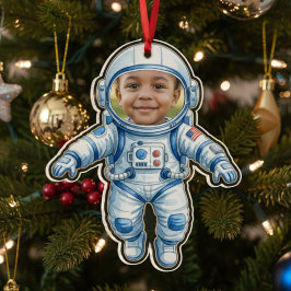 宇宙飛行士のカットアウト クリスマスツリー オーナメント 写真彫刻オーナメント