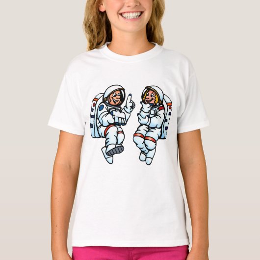 宇宙飛行士のガールズTシャツ Tシャツ (正面)