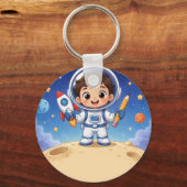 宇宙飛行士のキッズ、冒険の準備はできてる? キーホルダー (裏面)