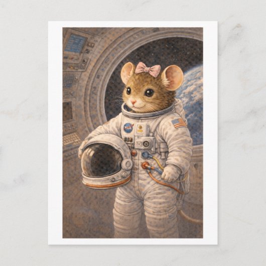 宇宙飛行士のキャリアマウス ポストカード (正面)