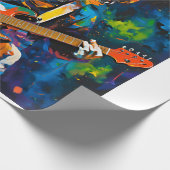 宇宙飛行士のギタリスト ラッピングペーパー (角)