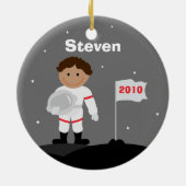 宇宙飛行士のクリスマスのオーナメント セラミックオーナメント (裏面)