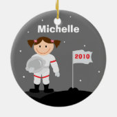 宇宙飛行士のクリスマスのオーナメント セラミックオーナメント (裏面)