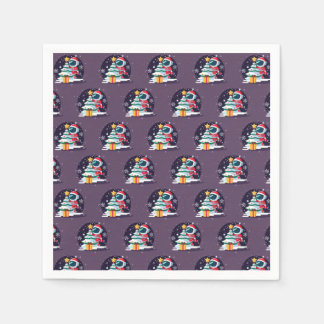 宇宙飛行士のクリスマスツリー飾り スタンダードカクテルナプキン