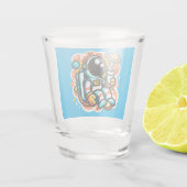 宇宙飛行士のコーヒーを飲む – 宇宙空間カフェイン ショットグラス (裏面)