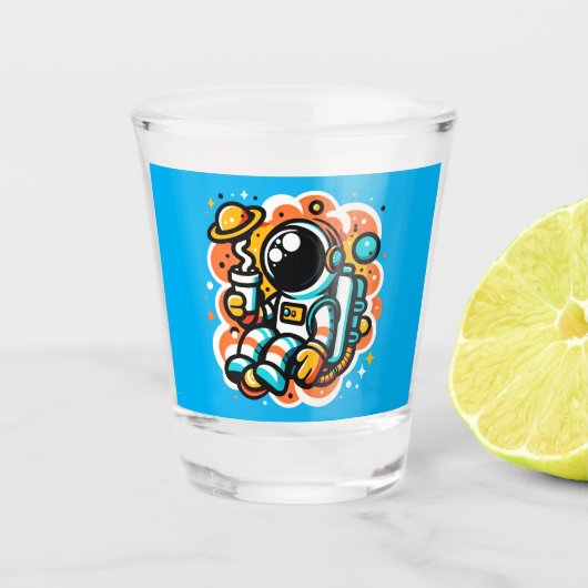 宇宙飛行士のコーヒーを飲む – 宇宙空間カフェイン ショットグラス (正面)
