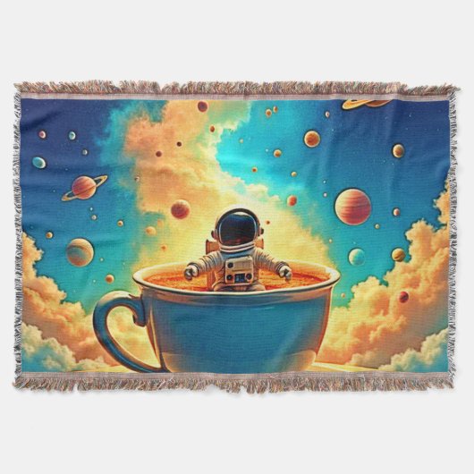 宇宙飛行士のコーヒーコスモス・ジャーニー スローブランケット (正面)