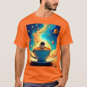 宇宙飛行士のコーヒーコスモス・ジャーニー Tシャツ (正面)