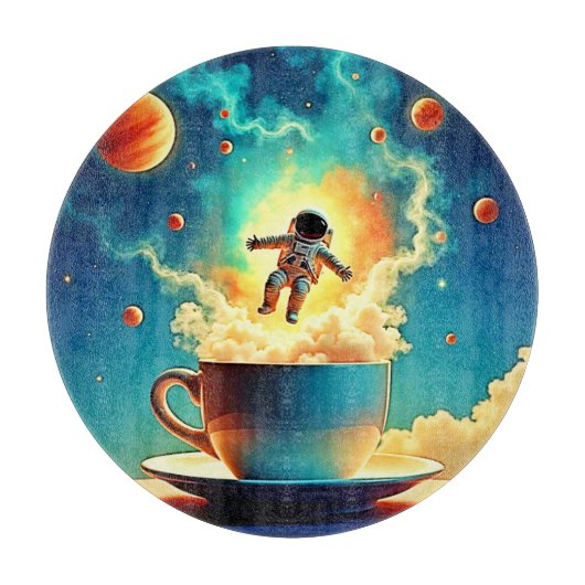 宇宙飛行士のコーヒードリーム カッティングボード (正面)