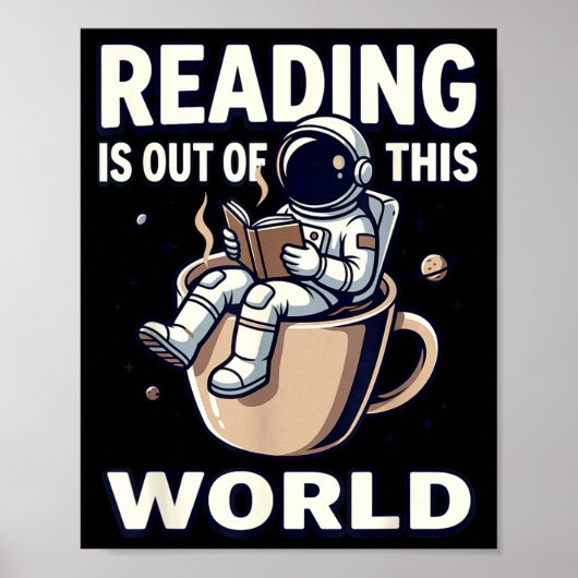 宇宙飛行士のコーヒーブック 読書は宇宙規模 ポスター (正面)