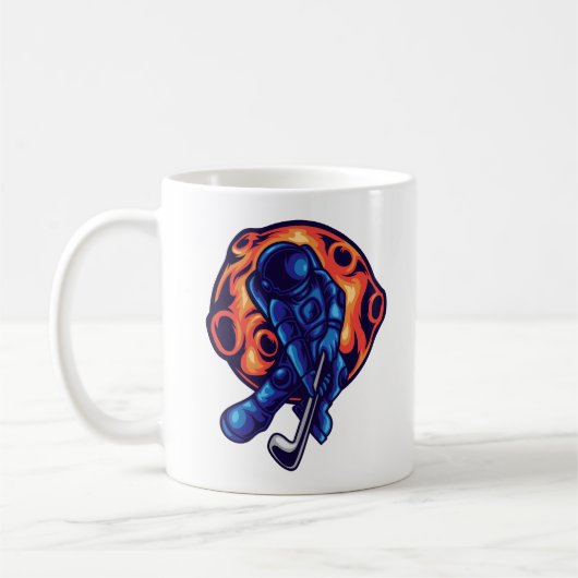 宇宙飛行士のゴルフ コーヒーマグカップ (左)