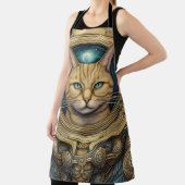 宇宙飛行士のサイバーパンクアート エプロン (インサイチュ)