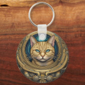 宇宙飛行士のサイバーパンクアート キーホルダー (正面)