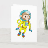 宇宙飛行士のサル カード (裏面)