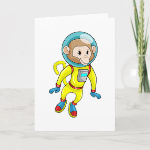 宇宙飛行士のサル カード