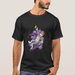 宇宙飛行士のサル – バナナを手に入れる Tシャツ