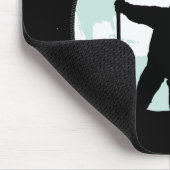 宇宙飛行士のシルエット マウスパッド (コーナー)