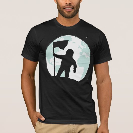 宇宙飛行士のシルエット Tシャツ (正面)