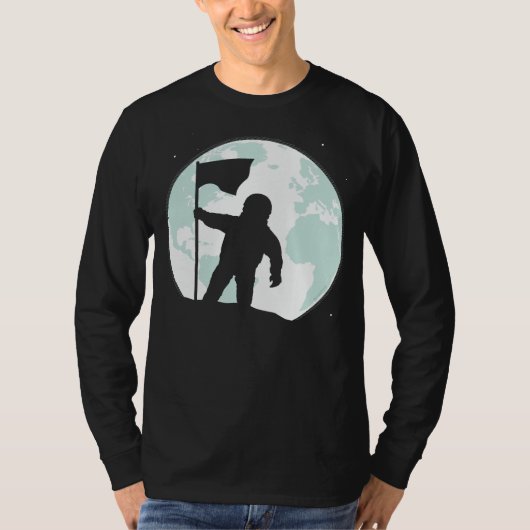 宇宙飛行士のシルエット Tシャツ (正面)