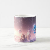 宇宙飛行士のジャンプ コーヒーマグカップ (中央)