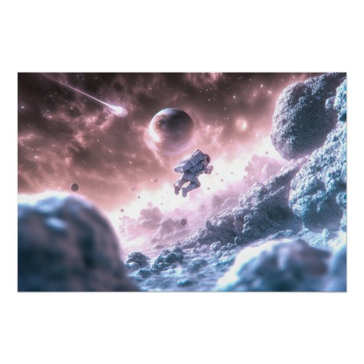 宇宙飛行士のジャンプ ポスター (正面)