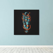 宇宙飛行士のステータス拡大キャンバス印刷 キャンバスプリント (インサイチュ (ウッドフロア))