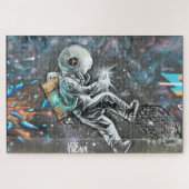 宇宙飛行士のストリートアート壁画パズル ジグソーパズル (横)