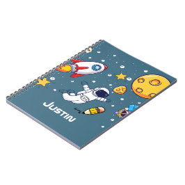 宇宙飛行士のスペーススクール用品をカスタマイズ ノートブック