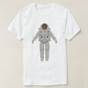 宇宙飛行士のスペーススーツデザイン Tシャツ