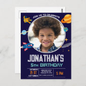 宇宙飛行士のスペースパーティー ポストカード (正面/裏面)