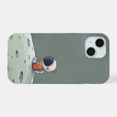 宇宙飛行士のスマホケース iPhone 15ケース (裏面横)