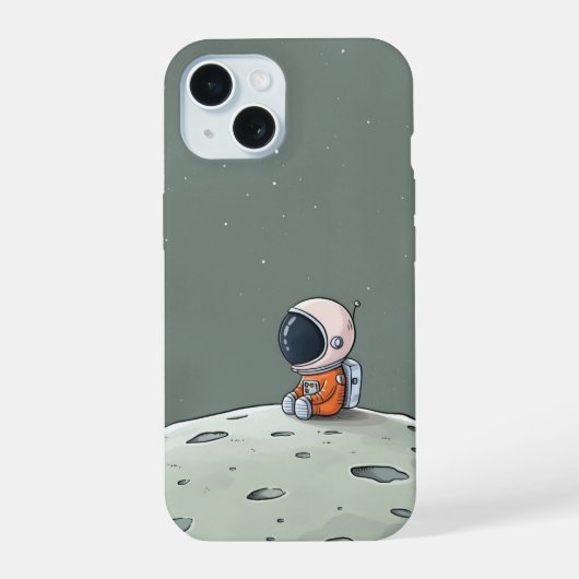 宇宙飛行士のスマホケース iPhone 15ケース (裏面)
