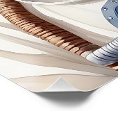 宇宙飛行士のスーツを身に着けたかわいいナマケモノ ポスター (コーナー)