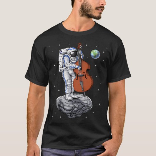 宇宙飛行士のダブルベース奏者 Tシャツ (正面)