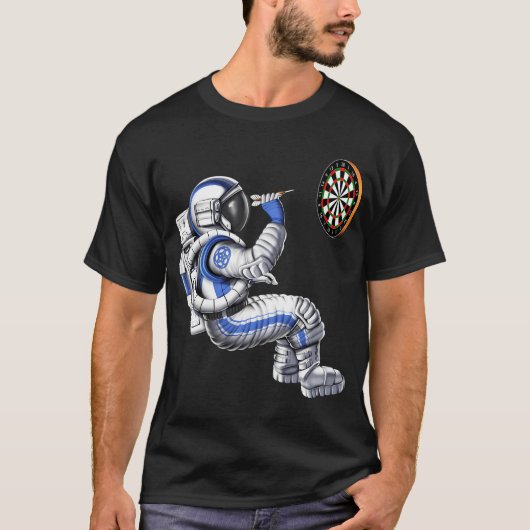 宇宙飛行士のダーツプレイヤー Tシャツ (正面)