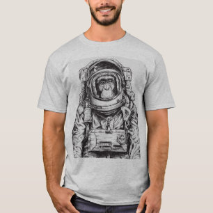 宇宙飛行士のチンパンジー Tシャツ