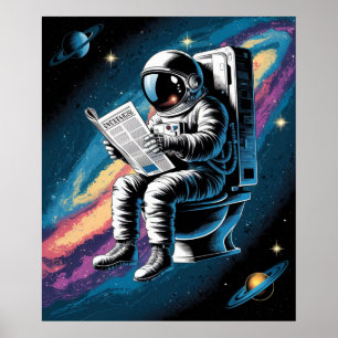 宇宙飛行士のトイレ ポスター