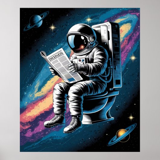 宇宙飛行士のトイレ ポスター (正面)