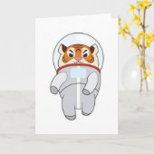 宇宙飛行士のトラのコスチューム カード (黄色い花)