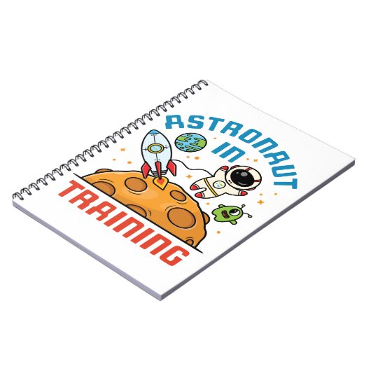 宇宙飛行士のトレーニングかわいい未来の宇宙飛行士の宇宙 ノートブック (左側)