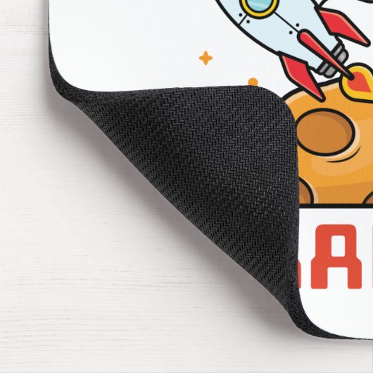 宇宙飛行士のトレーニングかわいい未来の宇宙飛行士の宇宙 マウスパッド (コーナー)