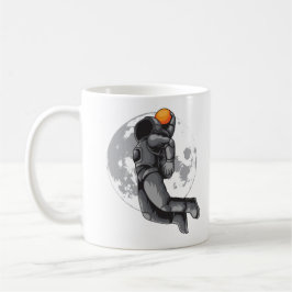 宇宙飛行士のバスケットボール コーヒーマグカップ