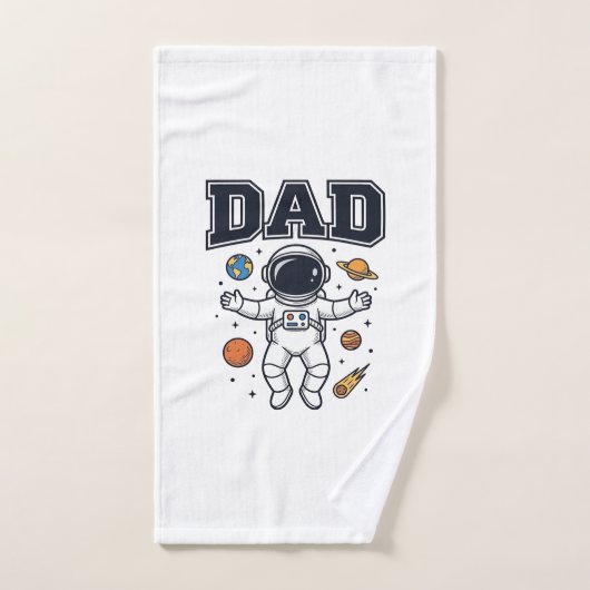 宇宙飛行士のパパベクターTシャツデザイン_1 ハンドタオル (ハンドタオル)