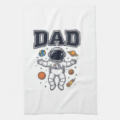 宇宙飛行士のパパ 幾何学デザインTシャツ_1 キッチンタオル (縦)