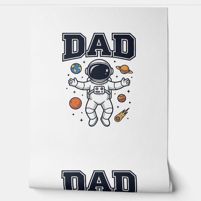 宇宙飛行士のパパ 幾何学デザインTシャツ_1 壁紙 (ほどく)
